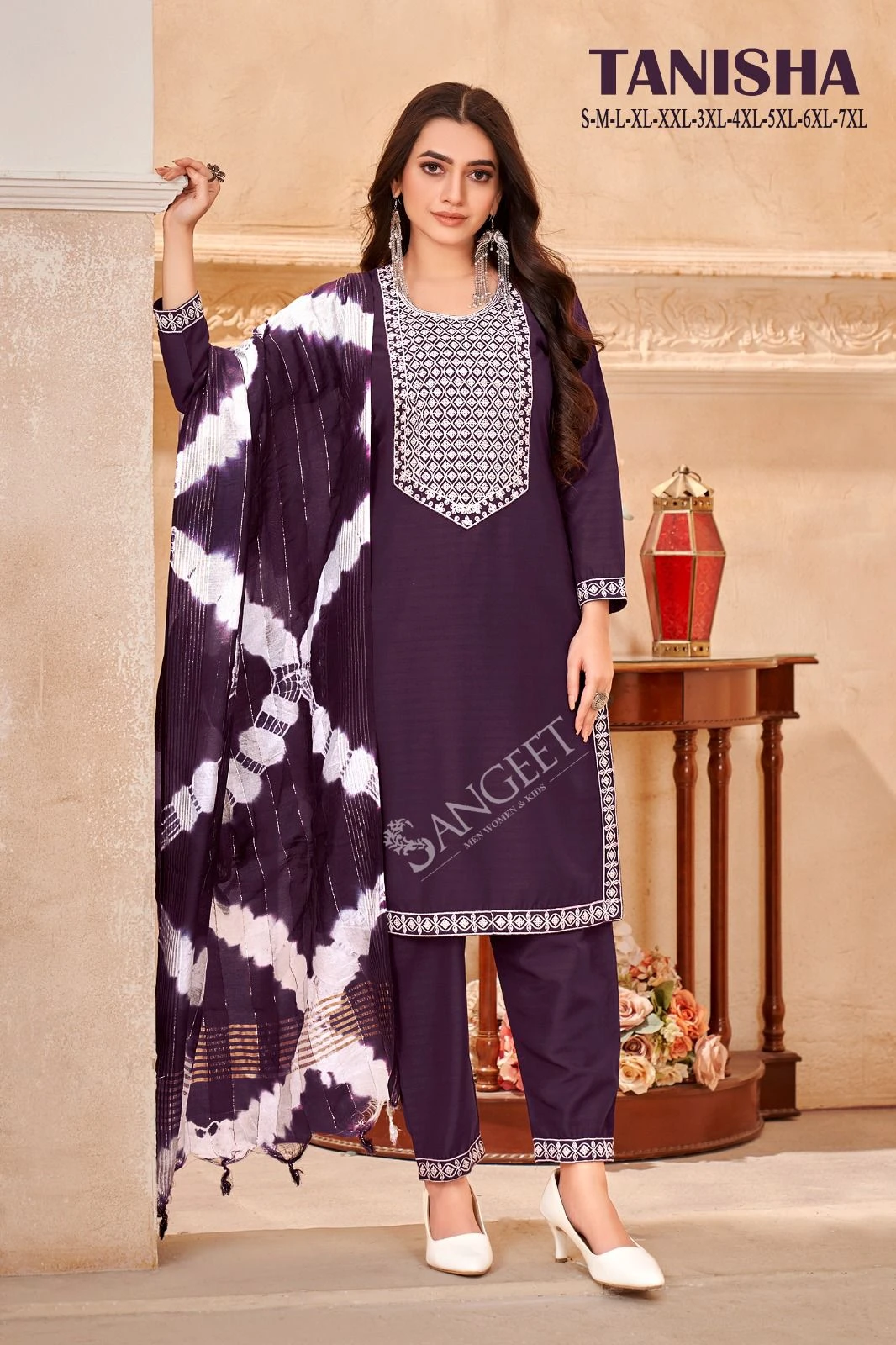 Sangeet Tanisha Viscose Fancy Rayon Wholesale Readymade Salwar Suit Catalog — Wholesale Salwar Suits, MPA wholesale from Surat - Gallery Image 3